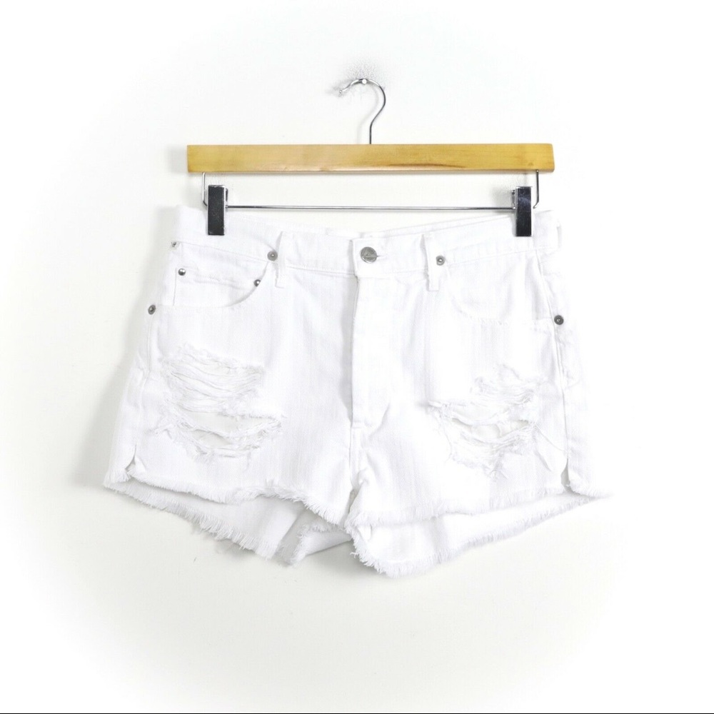 Forever 21 White Jean Shorts